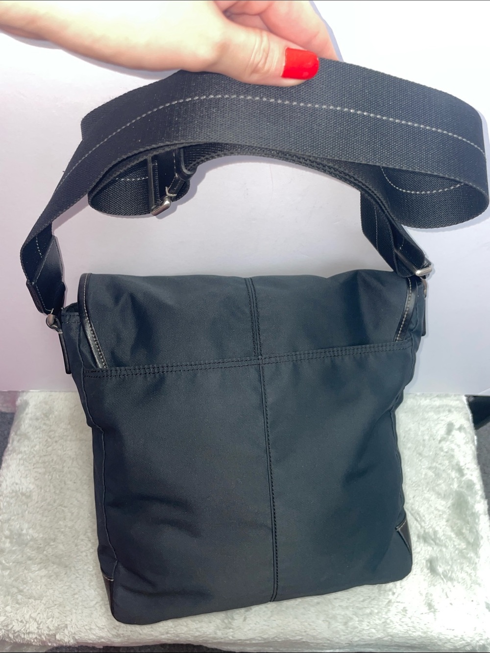 Coach ‘Varick’ Nylon Map Bag - Picture 2 of 16
